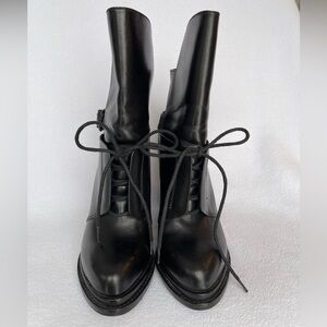 ALEXANDER WANG Black Leather "Leoni" Women's Boots Size 37/6.5 US